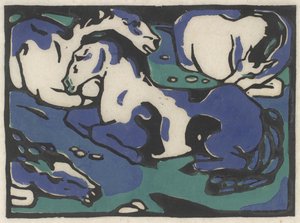 Resting Horses by Franz Marc