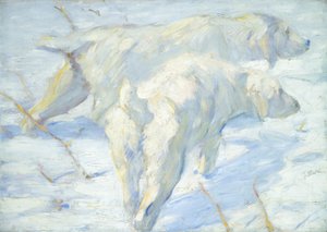 Siberian Dogs in the Snow by Franz Marc