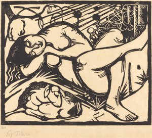 Sleeping Shepherdess by Franz Marc