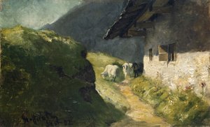 Staffelalm (II) with Sheep by Franz Marc