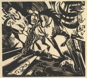 The Riding School by Franz Marc