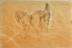 Two Horses by Franz Marc