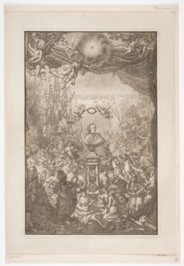 Title Page with Bust of Frederick V for the Work Auserlesene Schenecken, Muscheln by Franz Michael Regenfus