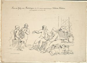 Act 1, Scene 1 from Götz von Berlichingen by Franz Pforr