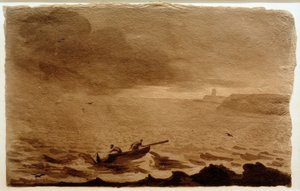Coastal Landscape with Approaching Storm