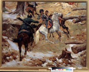 Death of Major General Nikolay Sleptsov in a Fight in Chechnya by Franz Roubaud