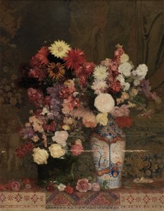 Autumn Flowers with Vase