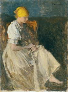 Seated Girl by Franz Rumpler