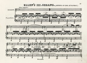 Initial notes of Ave Maria by Franz Schubert by Franz Schubert