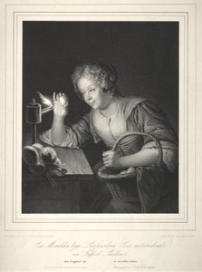 Girl Candling Eggs, 1840 by Franz Seraph Hanfstaengl