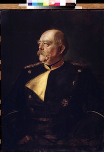 Portrait of Chancellor Otto von Bismarck (1815-1898) in Uniform. Painting by Franz von Lenbach (1836-1904)