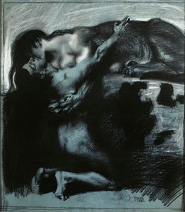 Kiss of a Sphinx by Franz Stuck Ritter von