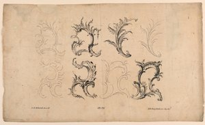 Rocaille Motif, from Set No. 76 by Franz Xaver Habermann