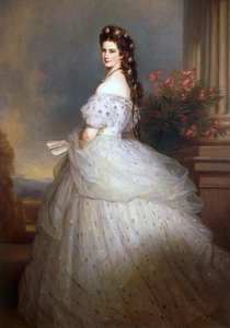 Portrait of Empress Elisabeth of Austria with Diamond Stars in Her Hair by Franz Xavier Winterhalter