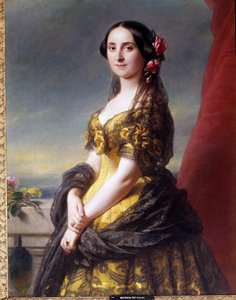 Portrait of Madame Manuel, Countess of Gramedo. Painting by Franz Xaver Winterhalter (1806-1873)