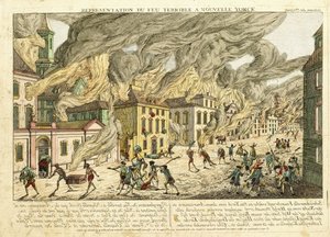 View of New York During the Great Fire of 1776 by Franz Xaver Habermann