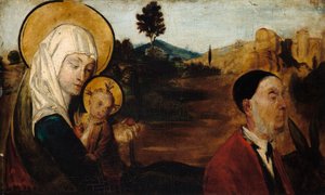 Flight into Egypt, with Baron Karl Eduard von Liphart as Joseph by Franz von Lenbach