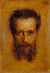 Head of the Conductor Hermann Levi by Franz von Lenbach