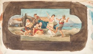The Dance of the Italians - Design for a Ceiling Painting by Franz von Matsch