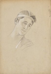 Head Study of Achilles by Franz von Matsch
