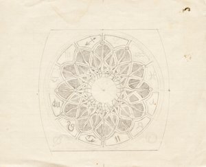 Sketch for the Dial of the Anchor Clock (?) by Franz von Matsch