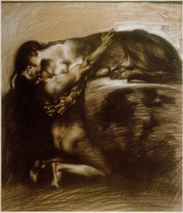 The Kiss of the Sphinx by Franz von Stuck