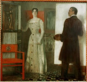 Franz and Mary Stuck in the Studio by Franz von Stuck