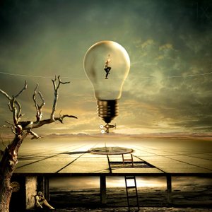 Surreal Lightbulb Dreamscape