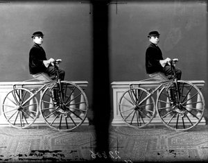 Portrait of Little Boy on a Bicycle, Florence