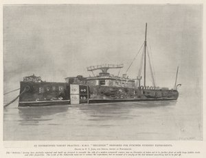 An Interrupted Target Practice, HMS Belleisle prepared for further Gunnery Experiments by Fred T. Jane