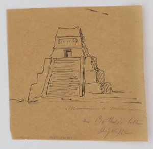 Elevation Sketch for the Pedestal for the Statue of Liberty, New York by Frederic Auguste Bartholdi