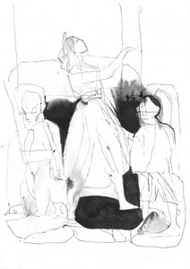 Meditative Ink Figures by Frederic Belaubre