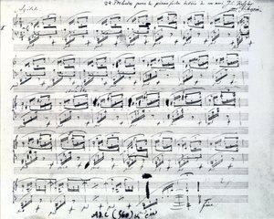 Sheet music for Prelude 1 for piano by Frederic Chopin