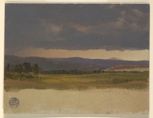 Blue Hill under Low Clouds by Frederic Edwin Church