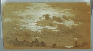 Cloudy Sky over a Wooded Ridge, Niagara by Frederic Edwin Church