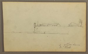 A Fort; Botanical Sketches, House, 1857 by Frederic Edwin Church