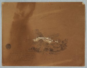 Bridge over the River Combeima at Ibaque, Colombia, July 16, 1853 by Frederic Edwin Church
