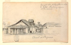 Drawing, Church at Tuquerres, Colombia, August 1853 by Frederic Edwin Church