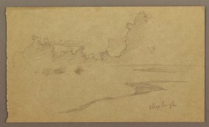 Clouds and Shore, "Bloxburgh" by Frederic Edwin Church