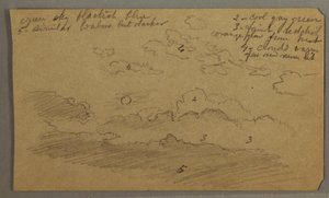 Drawing, Cloudy Sky, Full Moon, possibly 1865–66 by Frederic Edwin Church