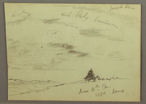 Cloudy Sky, Hillside, 1870 by Frederic Edwin Church