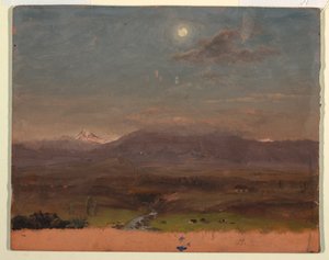 Colombia or Ecuador, Mountains, Moonlight, 1853 or 1857 by Frederic Edwin Church