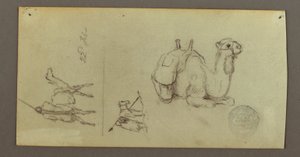 Figure and Camel Studies, February 22, 1868 by Frederic Edwin Church