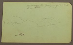 Hills, Cattle; Landscape, 1883 by Frederic Edwin Church