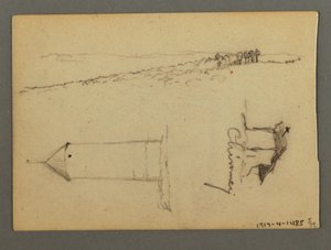 House over Cliff, Towers, possibly 1868 by Frederic Edwin Church