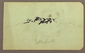 Itaccihuatl Peaks; Verso: Baking Oven, 1883 by Frederic Edwin Church