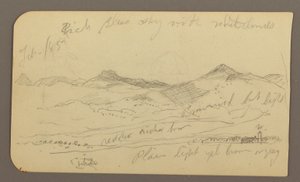 Landscape, Houses; Verso: Tree Top, February 1885 by Frederic Edwin Church
