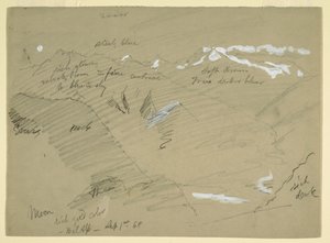 Landscapes in the Bernese Alps, near Bel Alp, Switzerland, September 1868