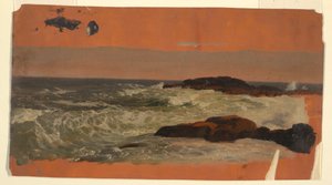 Maine Coast, surf, ca. 1850