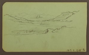 Mountain Landscape; Verso: Landscape, 1883 by Frederic Edwin Church